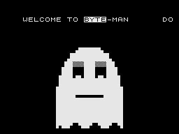 The First (ZX81) screenshot: Byte-Man: Intro.