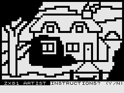 Starfighter / Pyramid / Artist (ZX81) screenshot: Artist