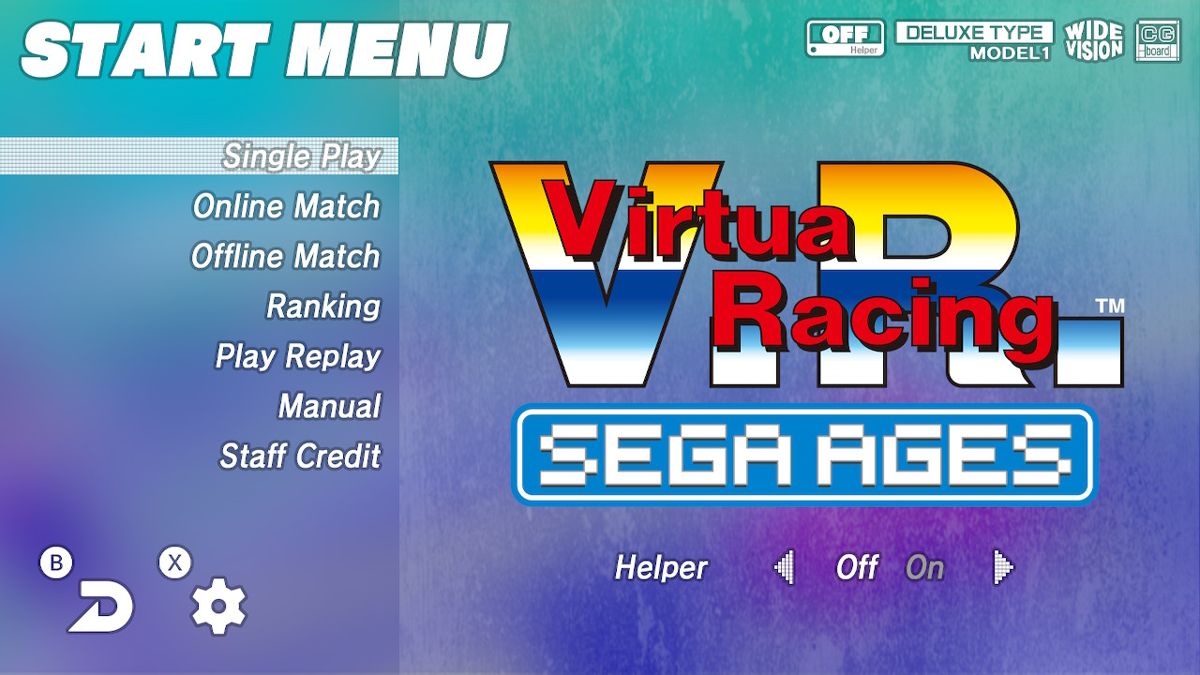 Screenshot of Virtua Racing (Nintendo Switch, 1992) - MobyGames