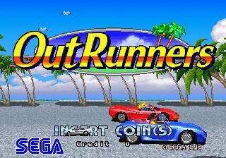 OutRunners (Arcade) screenshot: Title Screen.