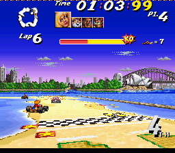 Screenshot of Street Racer (SNES, 1994) - MobyGames