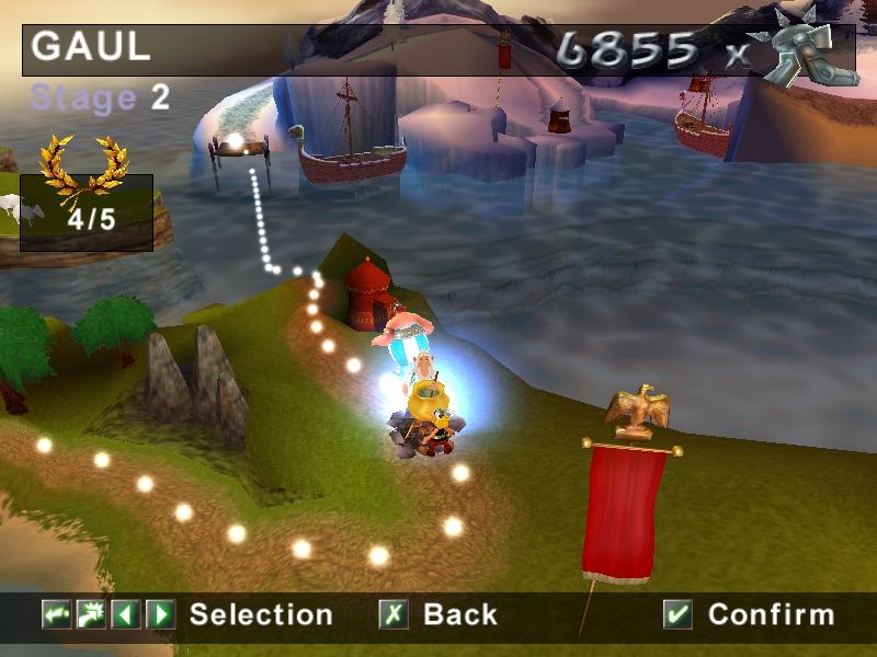 Asterix and Obelix: Kick Buttix (Windows) screenshot: Great Map, where you go between stages