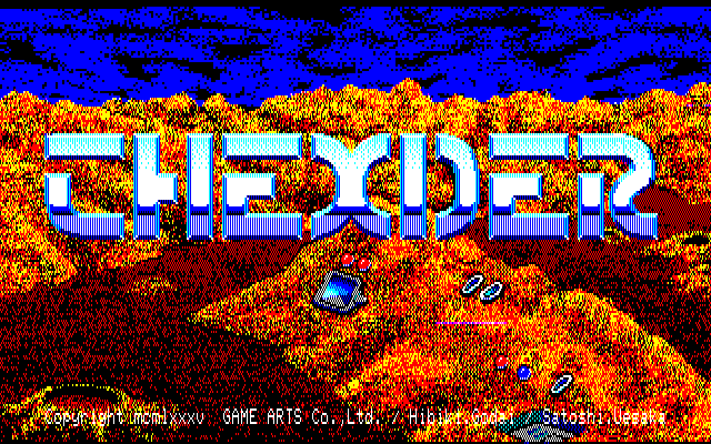 Thexder (PC-88) screenshot: Title screen