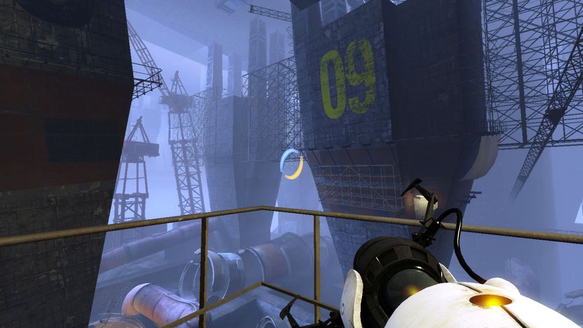 Portal 2 (Macintosh) screenshot: Aperture Science facility is huge!
