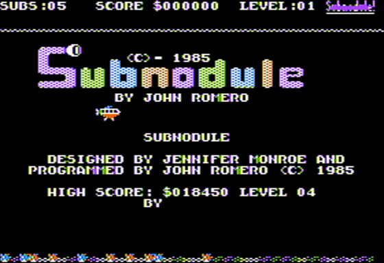 Torpedos Away (Apple II) screenshot: Subnodule