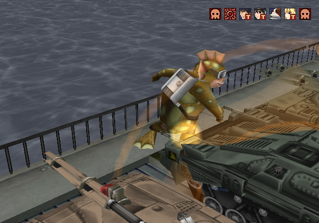 Metal Saga (PlayStation 2) screenshot: ...but count on weird enemies to suddenly leap at you!..