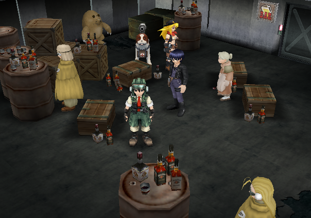 Metal Saga (PlayStation 2) screenshot: Visiting the underground community of Forever Land