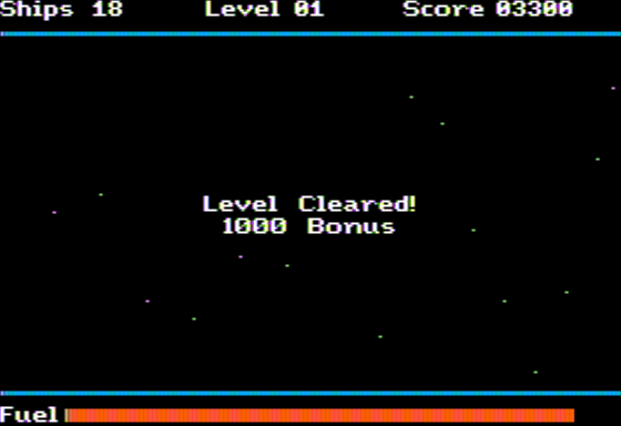 Viper Patrol & Rod's Revenge (Apple II) screenshot: Viper Patrol: Level Completed