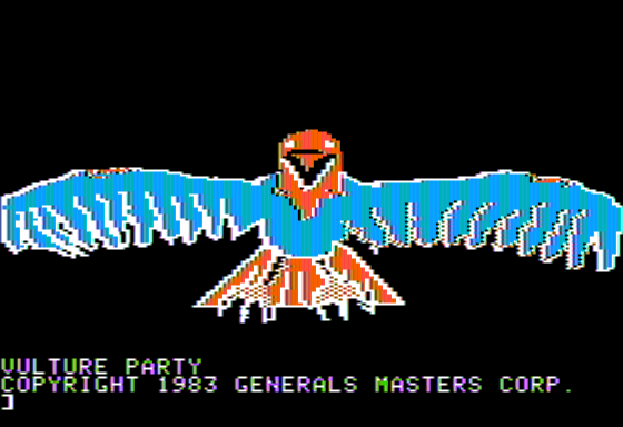 Vulture Party (Apple II) screenshot: Title Screen