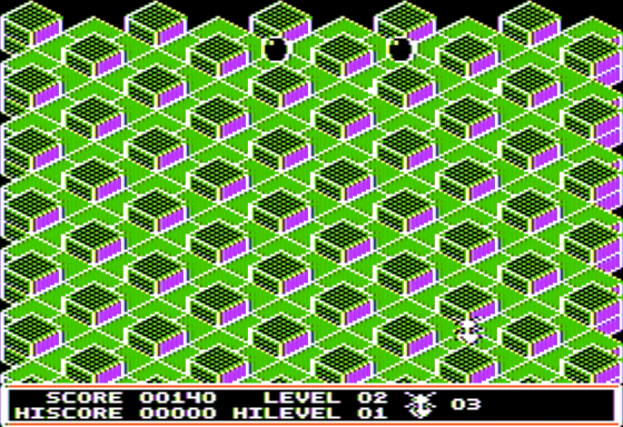 Viper Patrol & Rod's Revenge (Apple II) screenshot: Rod's Revenge: Black Shellbugs