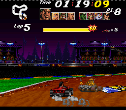 Screenshot of Street Racer (SNES, 1994) - MobyGames