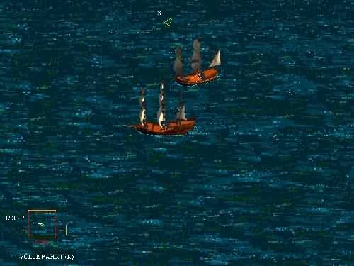 Gloriana (DOS) screenshot: A sea battle