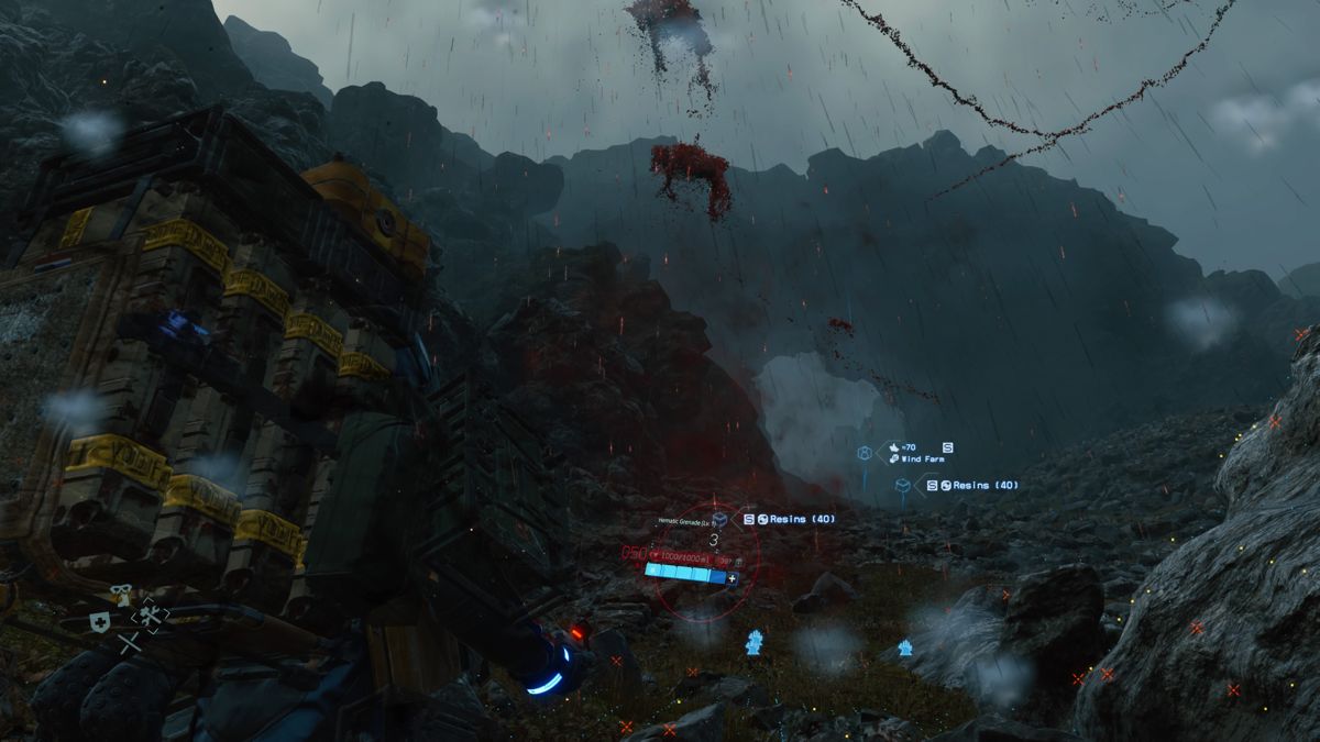 Death Stranding (PlayStation 4) screenshot: Hematic grenades permanently destroy enemies