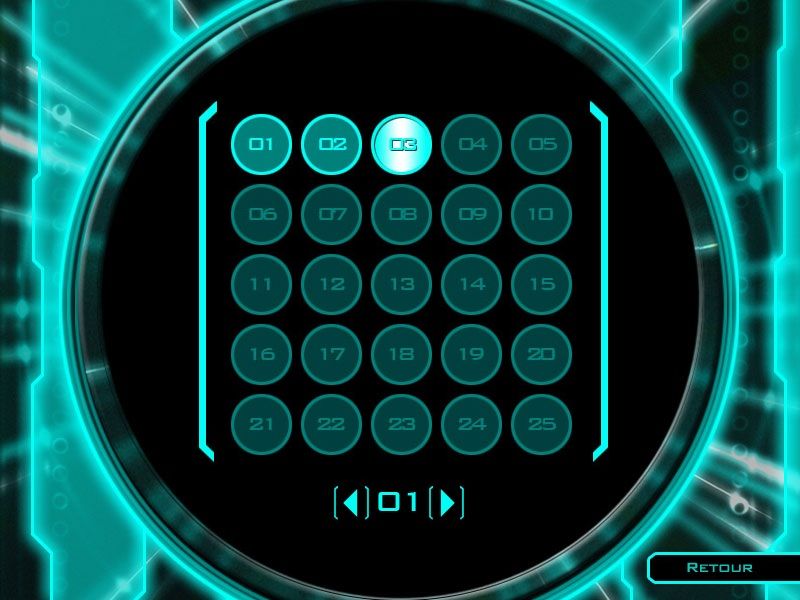 Breakin 360° (Windows) screenshot: Stage (level) selection