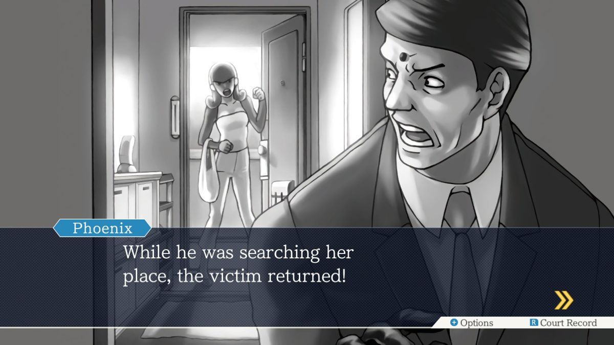 Phoenix Wright: Ace Attorney Trilogy (Nintendo Switch) screenshot: Gyakuten Saiban: Drawing deductions based on the evidence