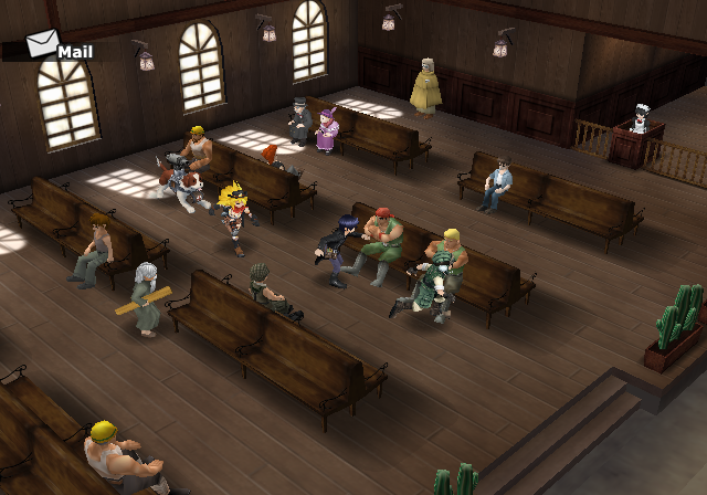 Metal Saga (PlayStation 2) screenshot: One of the game's crowded train stations