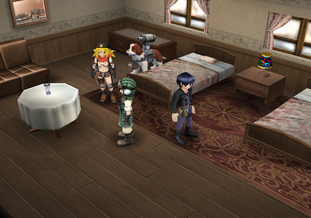 Metal Saga (PlayStation 2) screenshot: There are several types of rooms in the inn. This is the most expensive one - a deluxe suite!..