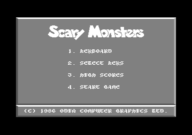 Scary Monsters (Commodore 64) screenshot: Startup