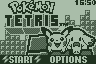 Pokémon Tetris (Pokémon Mini) screenshot: Title screen.