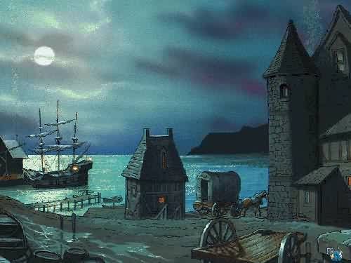 Gloriana (DOS) screenshot: The pirates nest