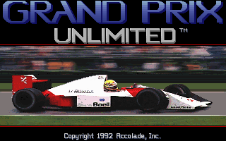 Grand Prix Unlimited (DOS) screenshot: Title