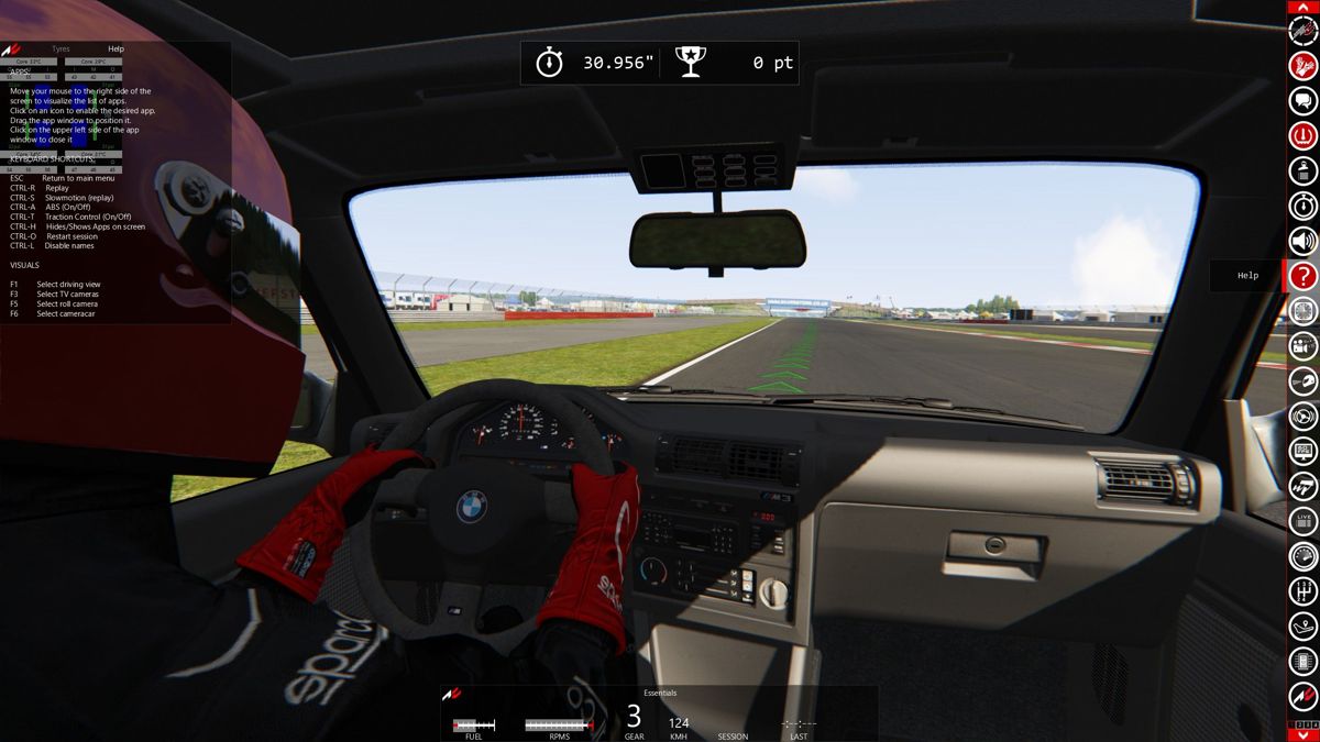 Assetto Corsa (Windows) screenshot: Over on the right of the screen there are more stars and in-game options