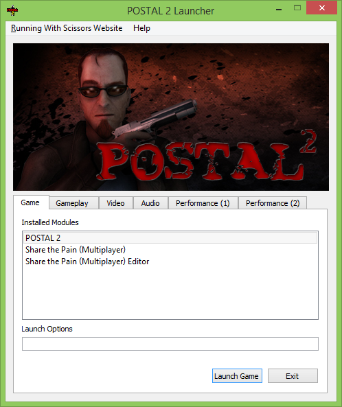 Postal²: Complete (Windows) screenshot: You can now change settings before launching the game.