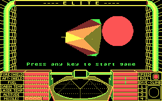 Elite (DOS) screenshot: Title Sequence