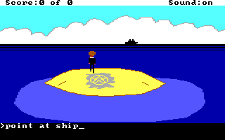 The Sorceror's Appraisal (DOS) screenshot: Ready to transport to the ship.