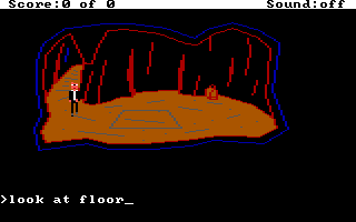 The Sorceror's Appraisal (DOS) screenshot: Secret cavern for the exercises with magic