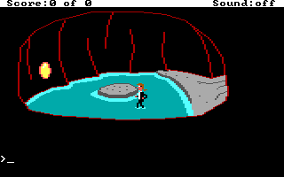 The Sorceror's Appraisal (DOS) screenshot: Walking to the yellow gem.
