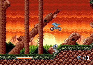 Blaster Master 2 (Genesis) screenshot: Sophia can jump pretty well for a tank