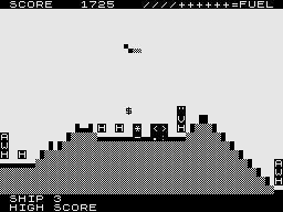 Raider (ZX81) screenshot: Bomb the installations.