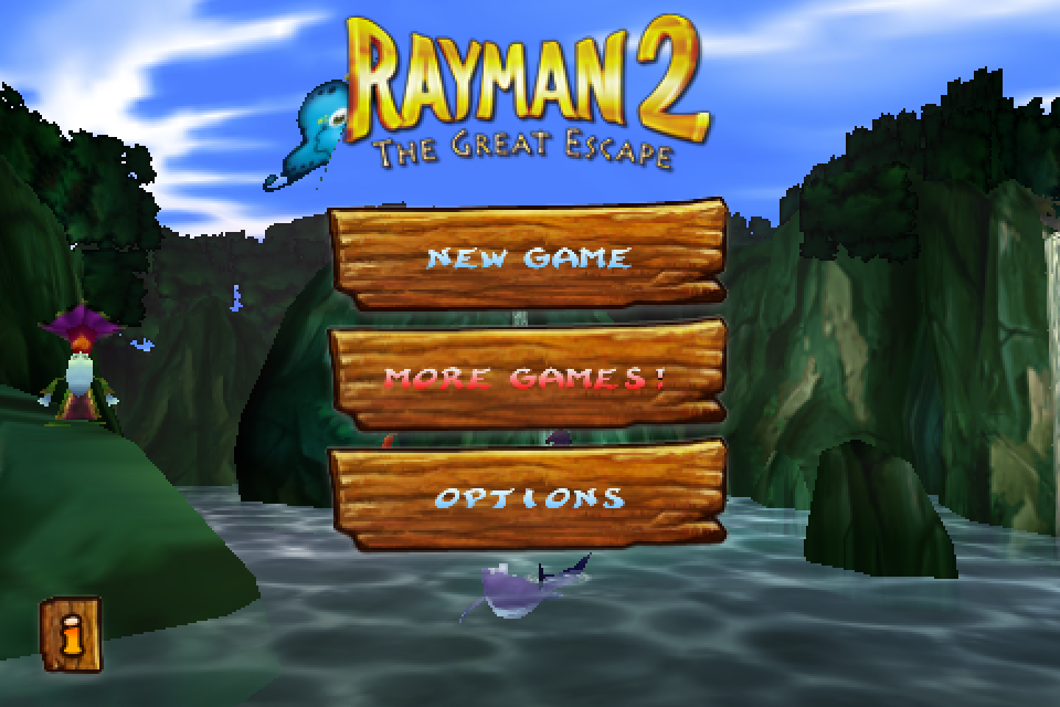 Rayman 2: The Great Escape (iPhone) screenshot: Main menu