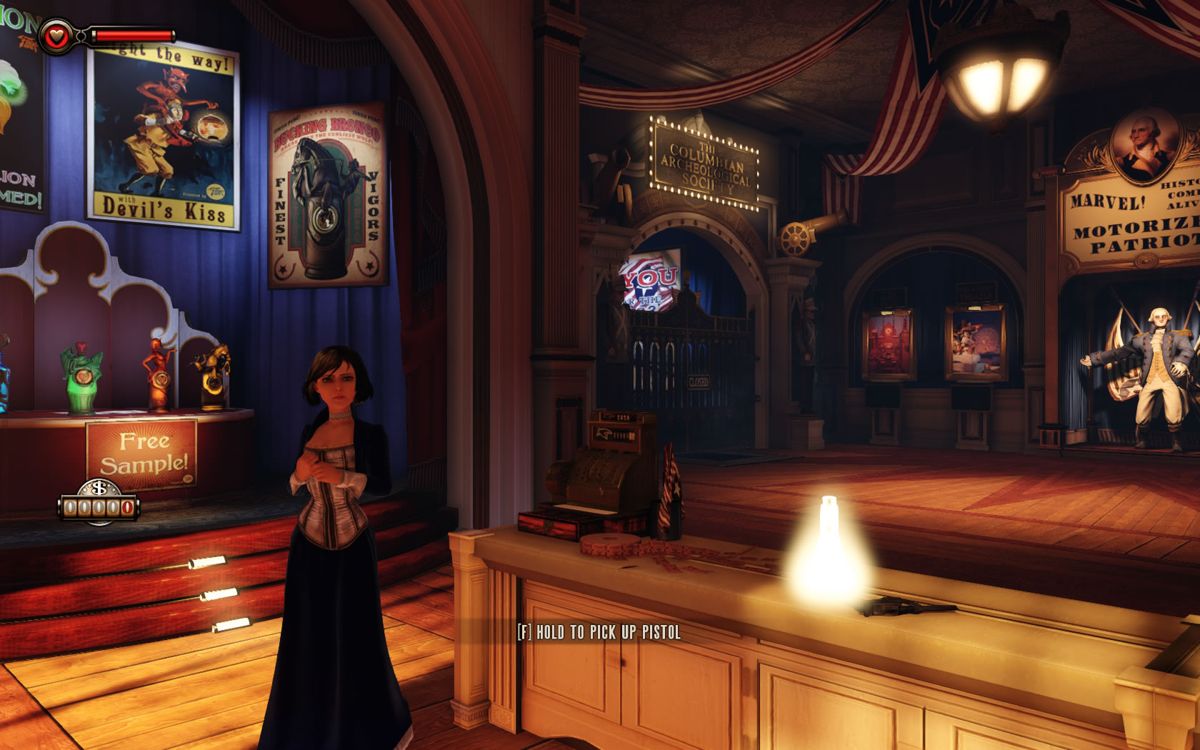 BioShock Infinite: Clash in the Clouds (Windows) screenshot: The main lobby where you access the different challenges.