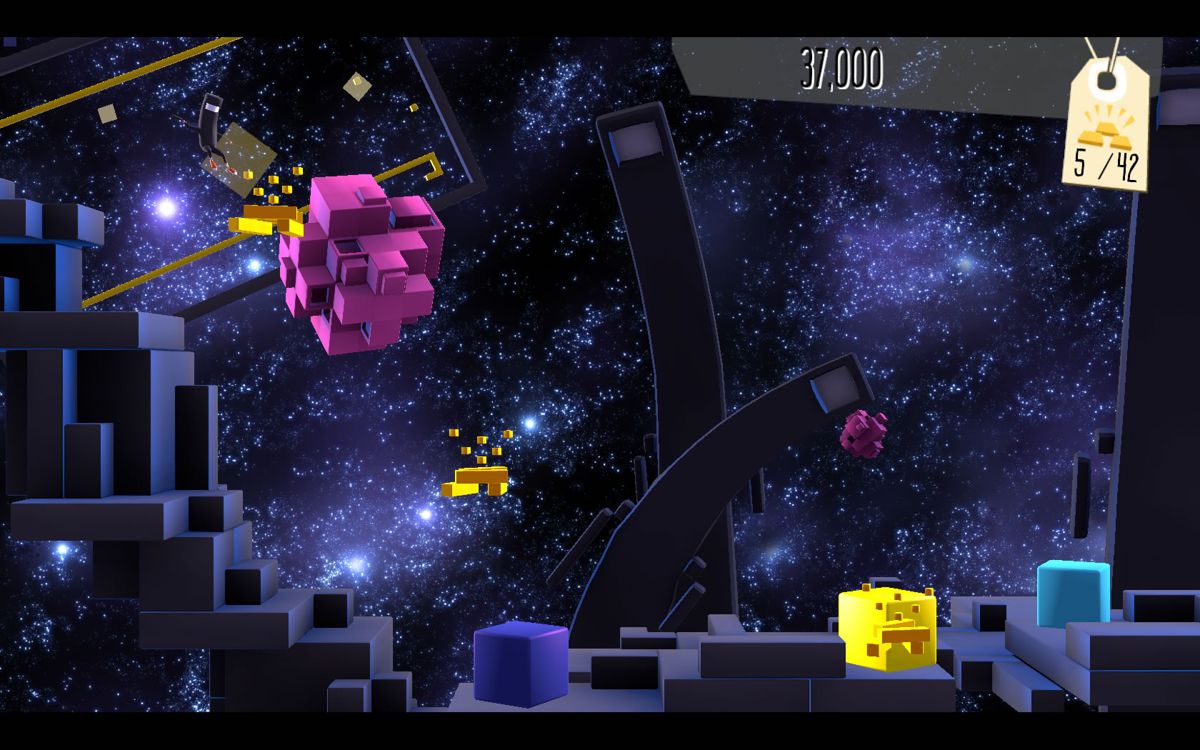 Bit.Trip Presents... Runner 2: Future Legend of Rhythm Alien (Windows) screenshot: The fifth and final world has a futuristic cube design.