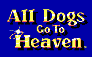 All Dogs Go to Heaven (DOS) screenshot: Title screen (EGA)