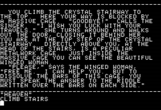 Mindwheel (Apple II) screenshot: Ascending a Crystal Staircase