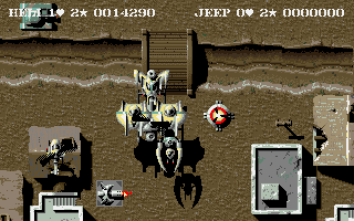 S.W.I.V. (Atari ST) screenshot: Yikes, a very large enemy!