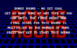 Rotaktix (DOS) screenshot: These are the objectives for a bonus round. There's one bonus round at the end of every level