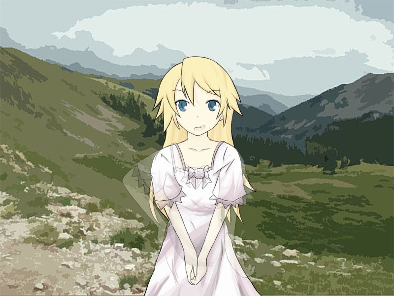 The Dandelion Girl: Don't You Remember Me? (Windows) screenshot: The first meeting with The Dandelion Girl