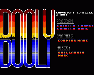 Booly (Amiga) screenshot: Title Screen