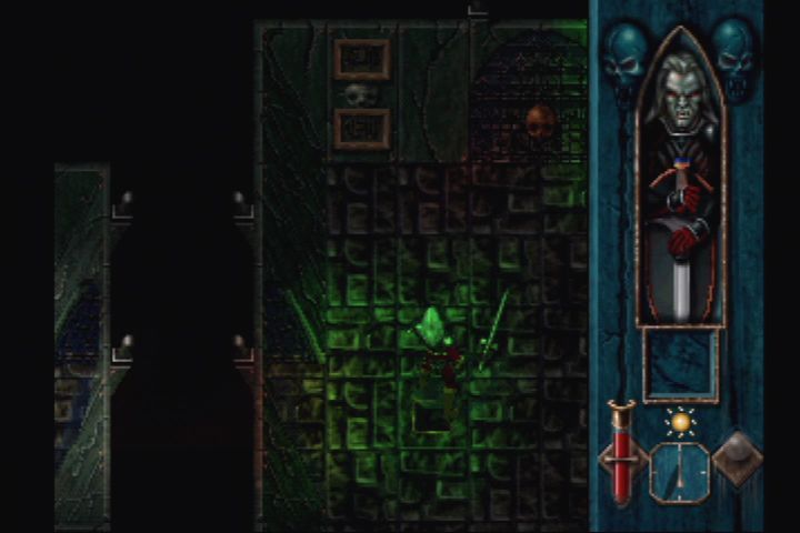 Blood Omen: Legacy of Kain (PlayStation) screenshot: Reborn Kain is out for vengeance.