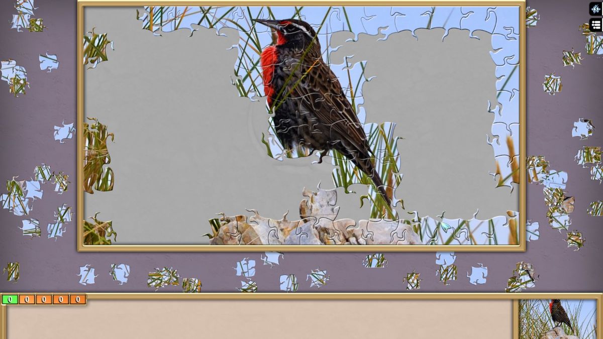 Pixel Puzzles Ultimate: PP2 Birds (Windows) screenshot: Got the bird.