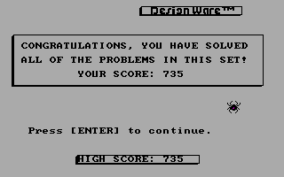 Math Maze (PC Booter) screenshot: Feels good, man.