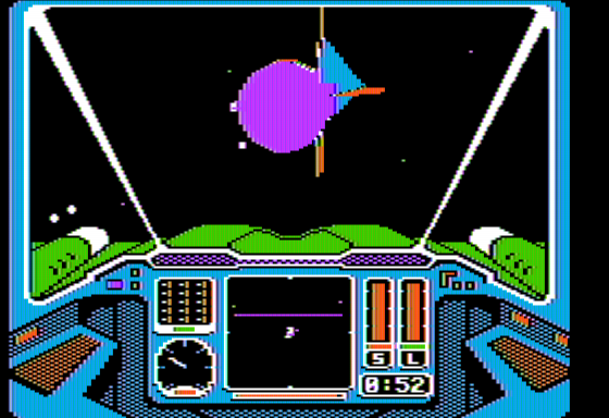 Deep Space: Operation Copernicus (Apple II) screenshot: Engaged in Combat
