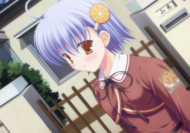 Canvas 3: Tanshoku no Pastel (PlayStation 2) screenshot: Ryou has temper, but easily blushes as well.