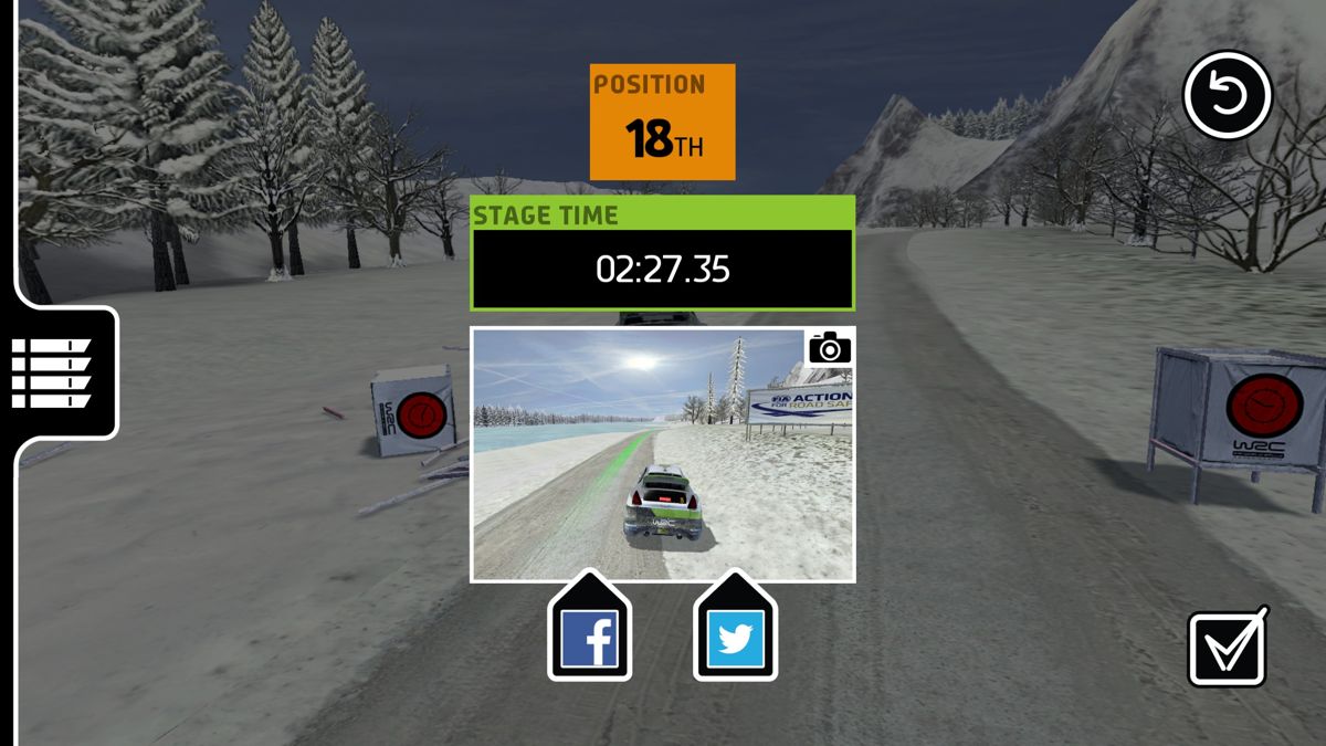 WRC FIA World Rally Championship: The Official Game (Android) screenshot: End of race