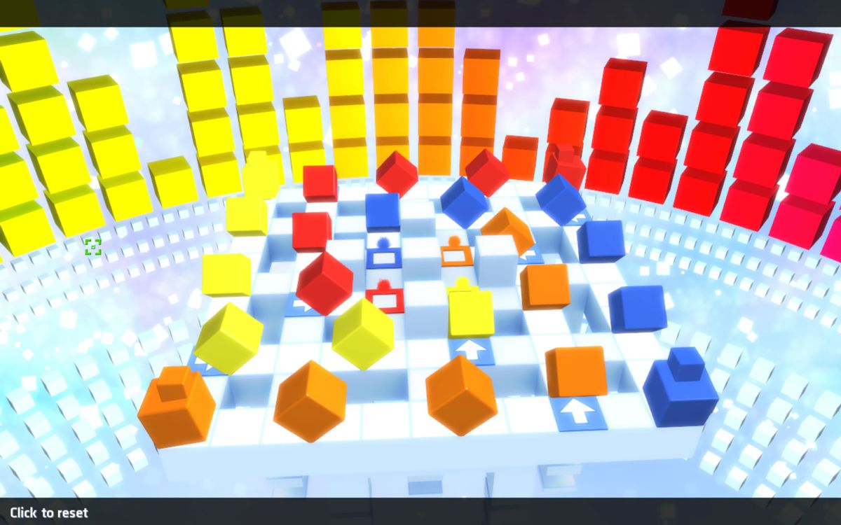Rubik's Puzzle Galaxy: Rush (Windows) screenshot: It's like a military parade