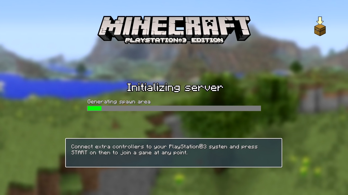 Minecraft: Xbox 360 Edition (PlayStation 3) screenshot: Loading screen